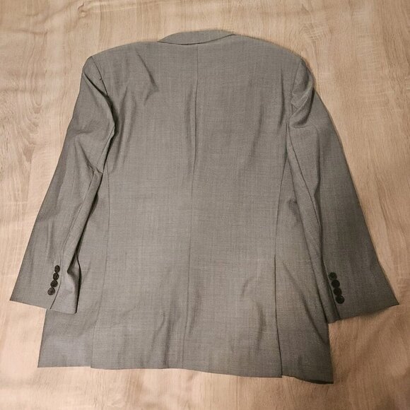 Hugo Boss Blazer Sport Coat Mens 46R  Gray 2 Button Wool Reda Super 110 Modern - Picture 2 of 10